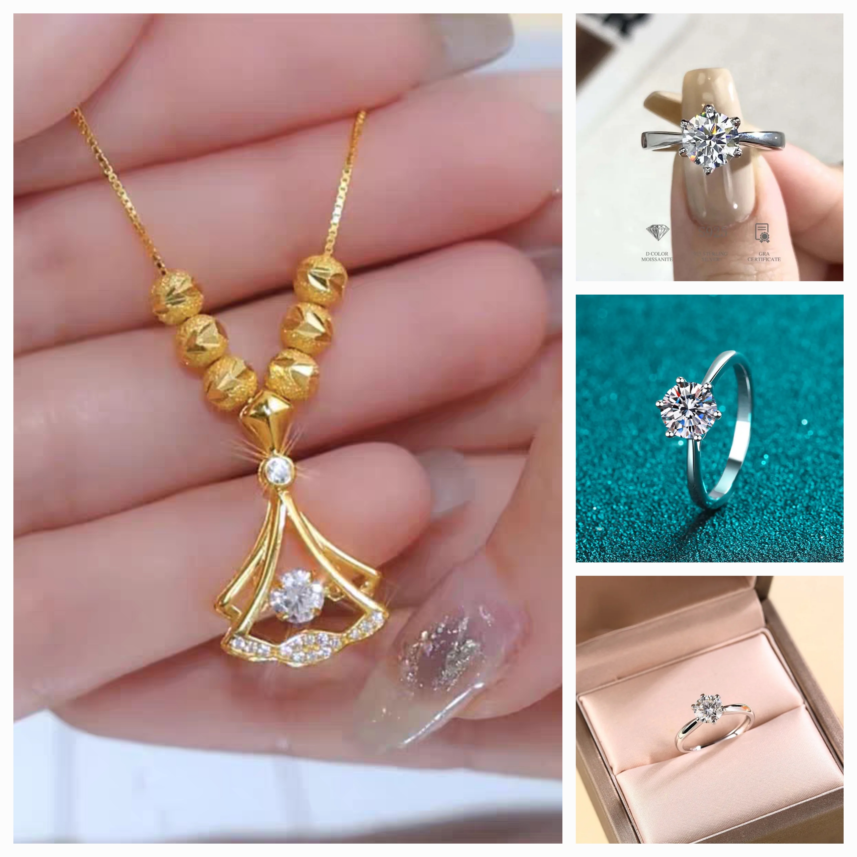 Pearl Heart Pendant 18k Gold Plated Necklace-414
